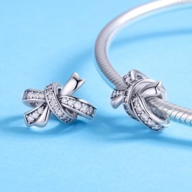 Pandora Style Silver Charm, Sweet Bow - SCC773