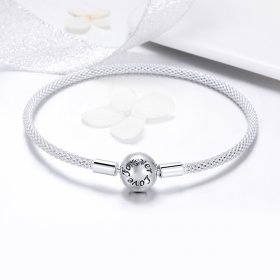 Silver Forever Love Mesh Bracelet - PANDORA Style - SCB105