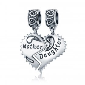 Pandora Style Silver Bangle Charm, Mother and Daughter - SCC427
