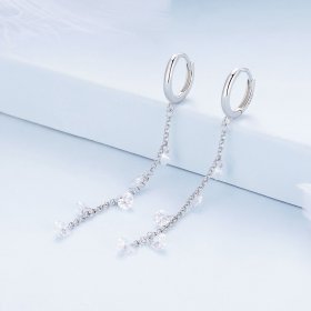 Pandora Style Smart Tassel Hoop Earrings - BSE898