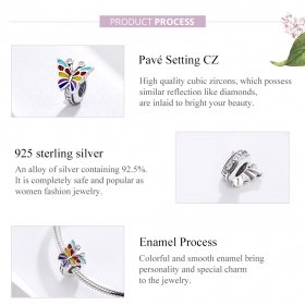 Silver Butterfly Charm - PANDORA Style - SCC1195
