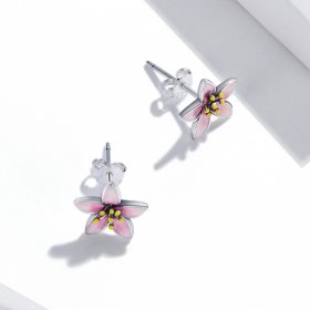 PANDORA Style Pink Sakura Stud Earrings - SCE1273