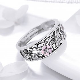 Silver Flower Dance Ring - PANDORA Style - SCR390