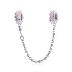Pandora Style Silver Charm, Love Daisy, Pink Enamel - SCC1799