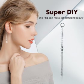 Silver Line Hanging Earrings - PANDORA Style - SCE081