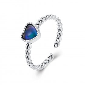 Pandora Style Simple Twist Heart-Shaped Ring - SCR956