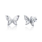 Silver Butterfly Dream Stud Earrings - PANDORA Style - SCE452