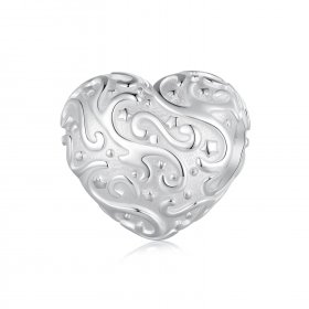 Pandora Style Heart-Shaped Pattern Charm - SCC2618
