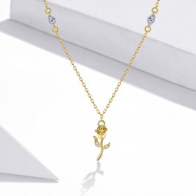 PANDORA Style Golden Rose Necklace - SCN464