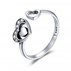 Silver Concomitant Heart Ring - PANDORA Style - SCR168