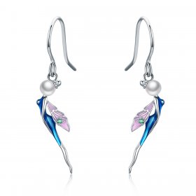 Silver Cute Fairy Hanging Earrings - PANDORA Style - SCE378