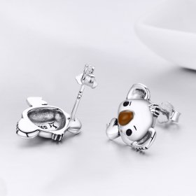 Silver Cute Koala Stud Earrings - PANDORA Style - SCE381