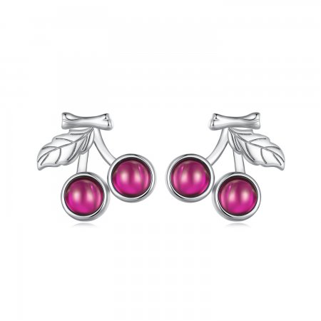 Pandora-style Cherry Stud Earrings - SCE1604