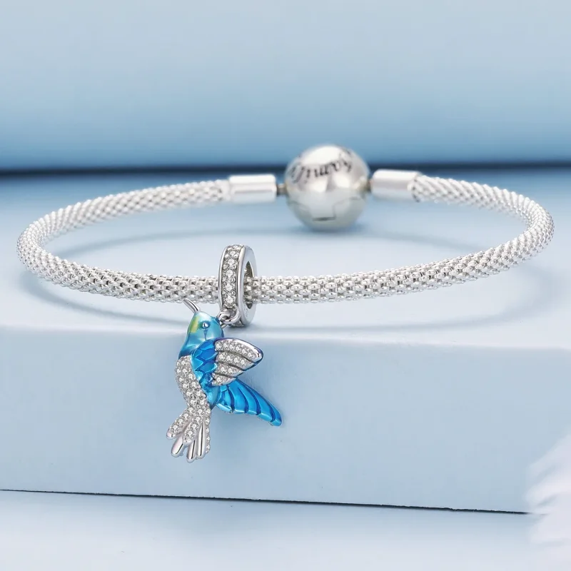 (image for) Kingfisher Pendant Charm in the Pandora style - BSC858 - View 3