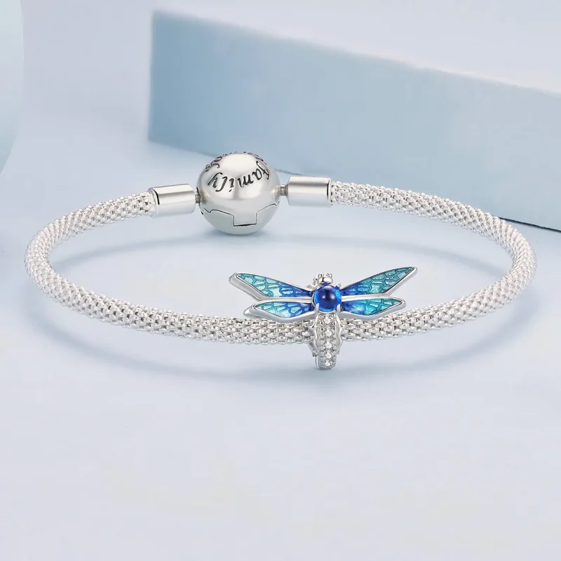 (image for) Pandora-inspired Delicate Dragonfly Charm - BSC859 - View 5