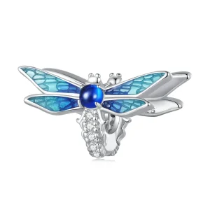 (image for) Pandora-inspired Delicate Dragonfly Charm - BSC859
