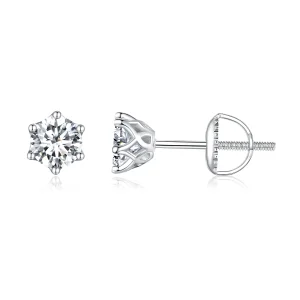 (image for) Pandora Style 0.5 Carat Four Claw Moissanite Stud Earrings - MSE004-S