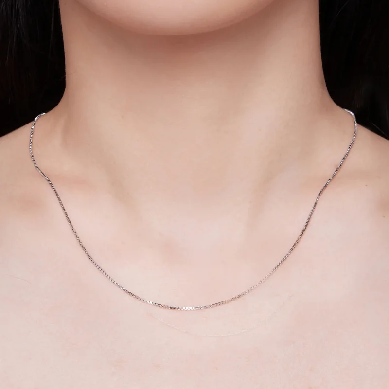 (image for) Pandora Style 0.8 Boxchain Basics Chain Necklace - SCA024 - View 4