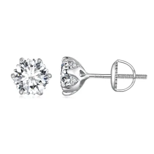 (image for) Pandora Style 1 Carat Moissanite Stud Earrings - MSE020-L