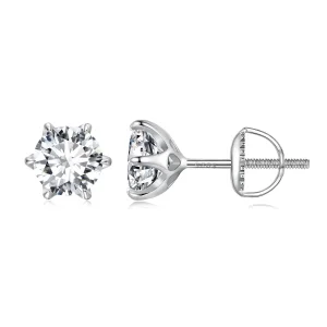 (image for) Pandora Style 1 Carat Moissanite Stud Earrings - MSE021-S