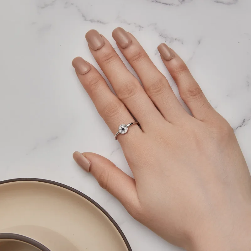 (image for) Pandora Style Anchor Compass Open Ring - SCR935 - View 3