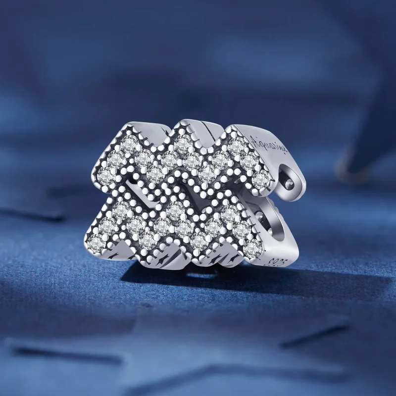 (image for) Pandora Style Aquarius Lucky Zodiac Charm - SCC2516-12 - View 2