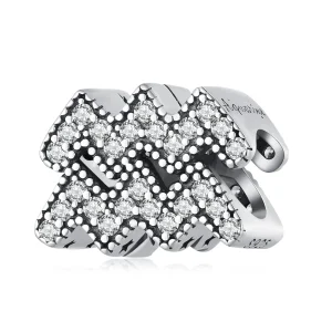 (image for) Pandora Style Aquarius Lucky Zodiac Charm - SCC2516-12