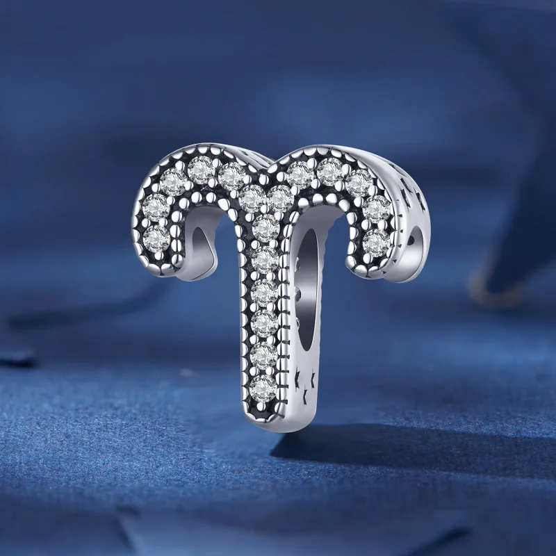 (image for) Pandora Style Aries Lucky Zodiac Sign Charm - SCC2516-1 - View 2