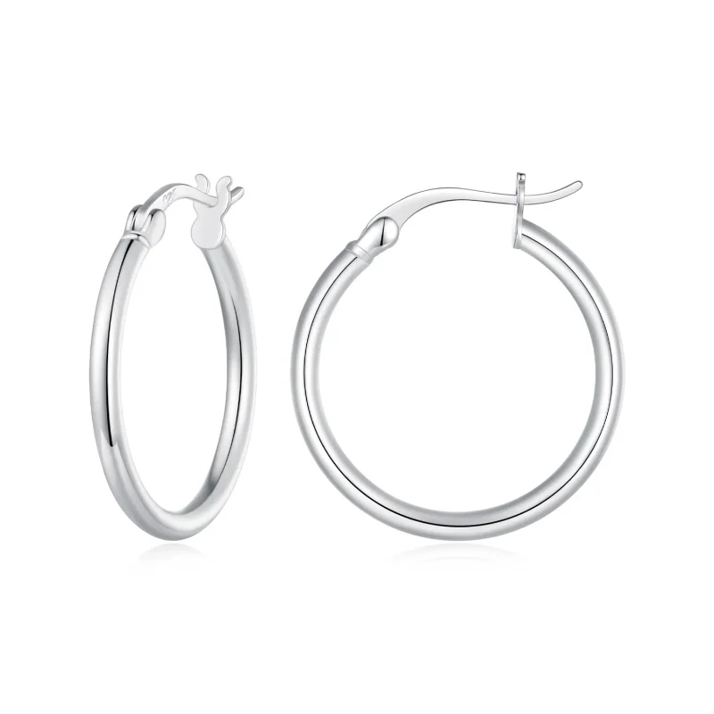 (image for) Pandora Style Big Circle Hoops Earrings - SCE1608-L - Product Image
