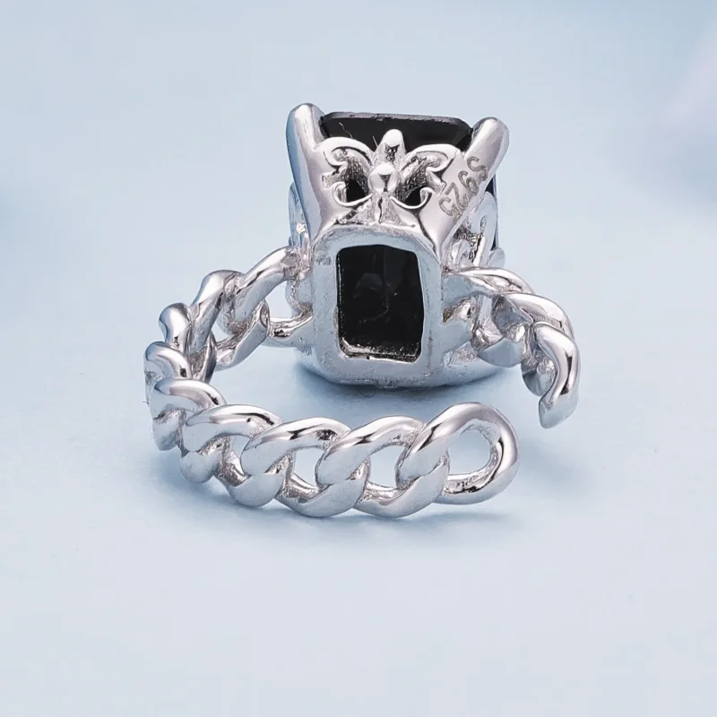 (image for) Pandora Style Black Zirconium Ear clip - BSE847 - View 4