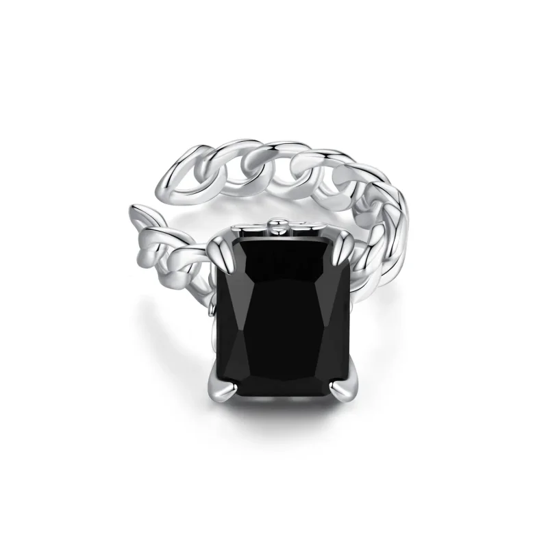 (image for) Pandora Style Black Zirconium Ear clip - BSE847 - Product Image