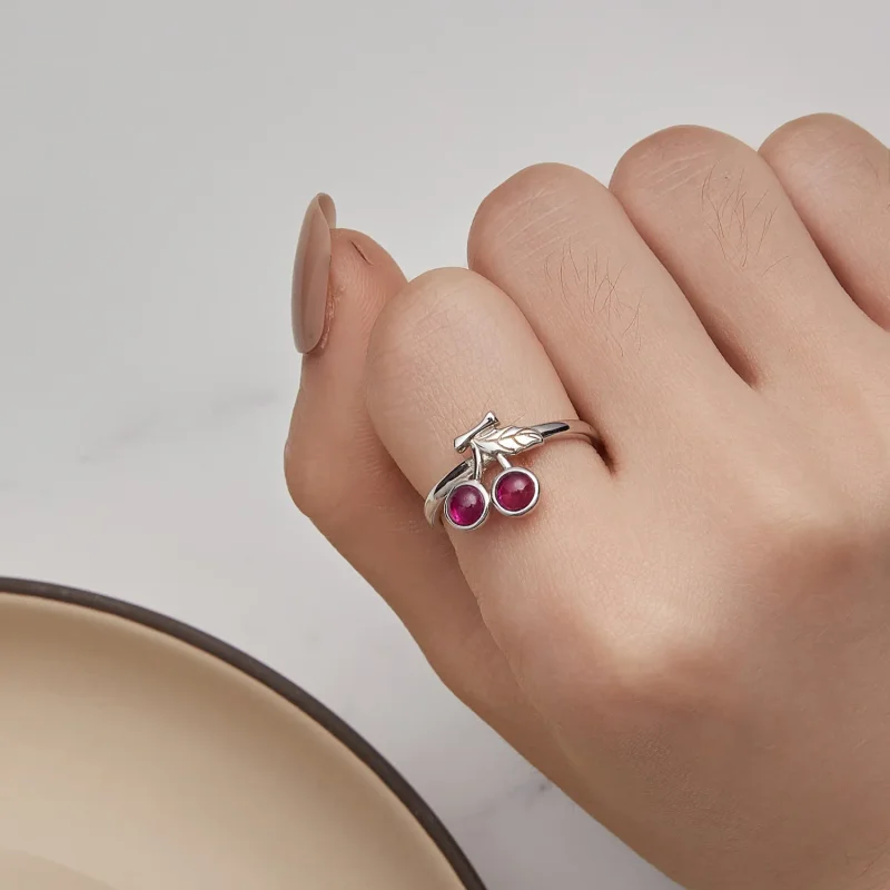 (image for) Pandora Style Cherry Open Ring - SCR936 - View 6