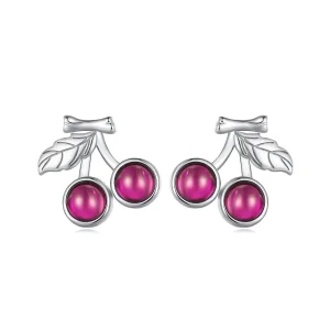 (image for) Pandora-style Cherry Stud Earrings - SCE1604