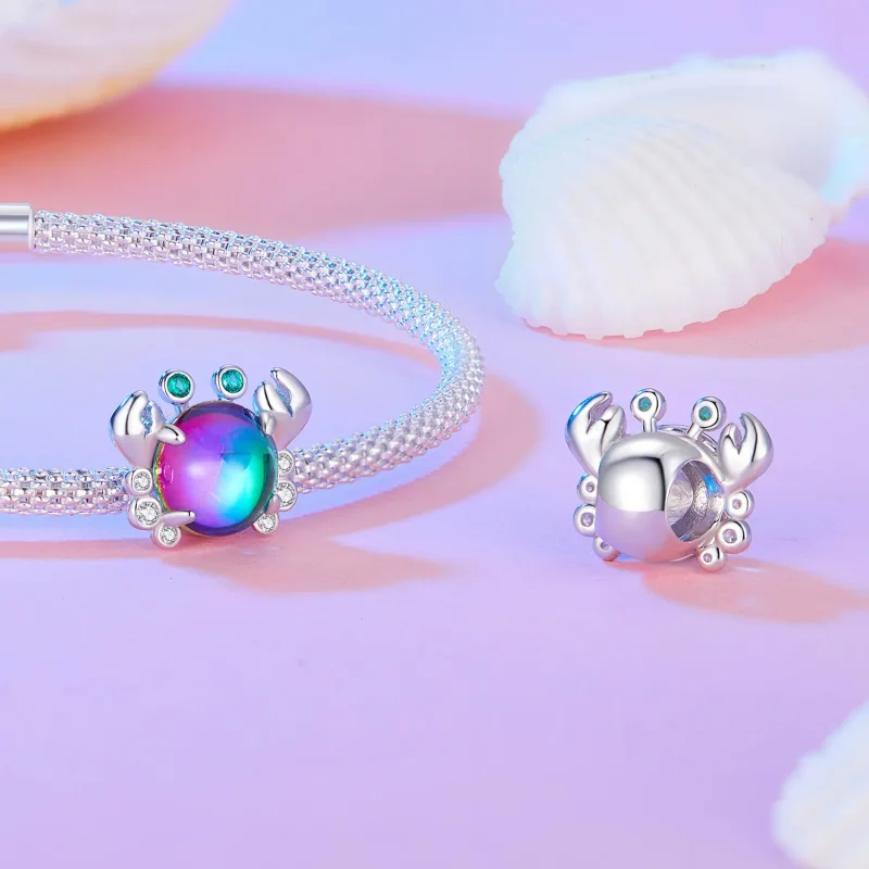 (image for) Pandora Style Colorful Crab Charm - BSC848 - View 4