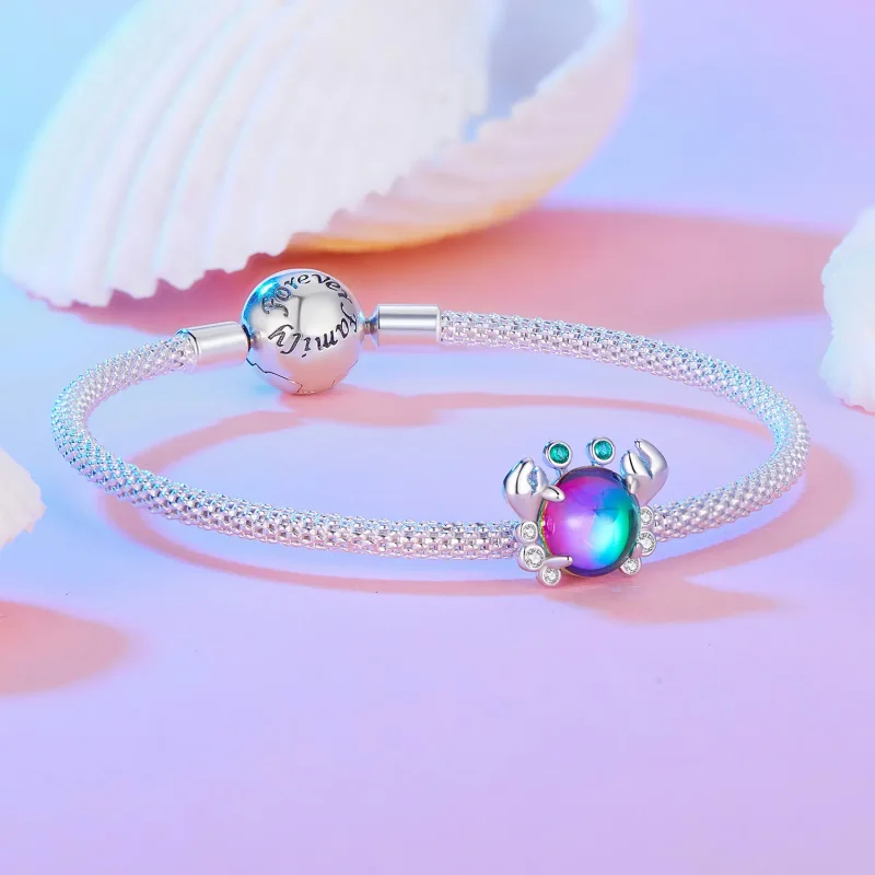 (image for) Pandora Style Colorful Crab Charm - BSC848 - View 5