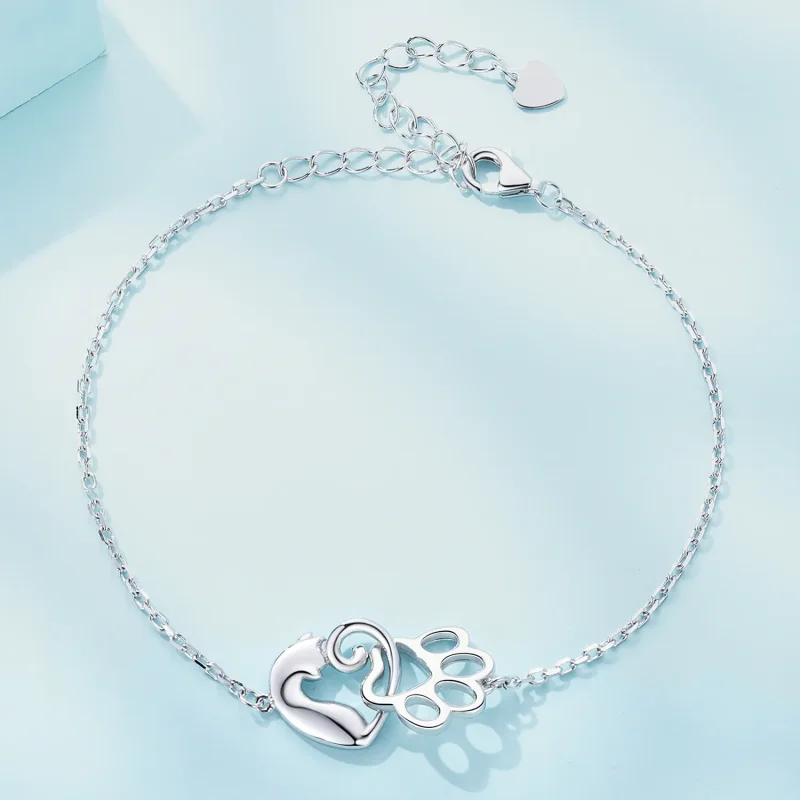 (image for) Pandora Style Cute Cat Bracelet - SCB253 - View 2