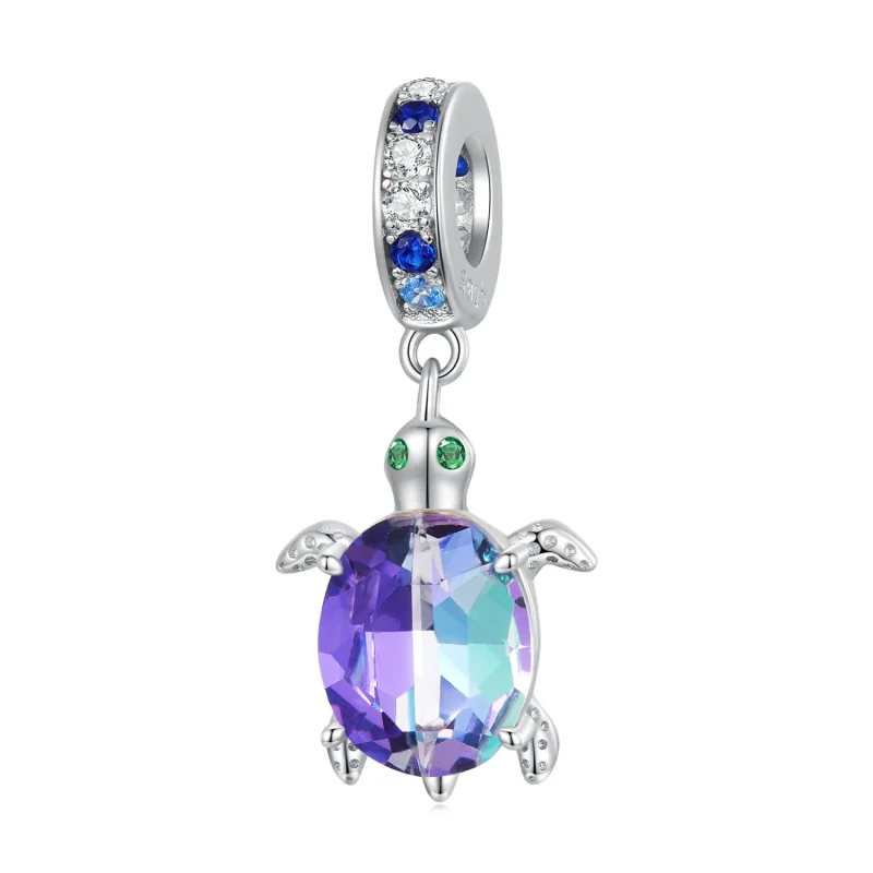 (image for) Pandora Style Delicate Turtle Pendant Charm - BSC849 - Product Image