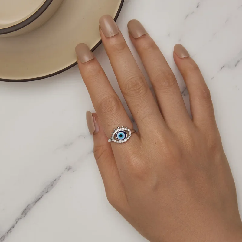 (image for) Pandora Style Devil Eye Ring - BSR445 - View 5