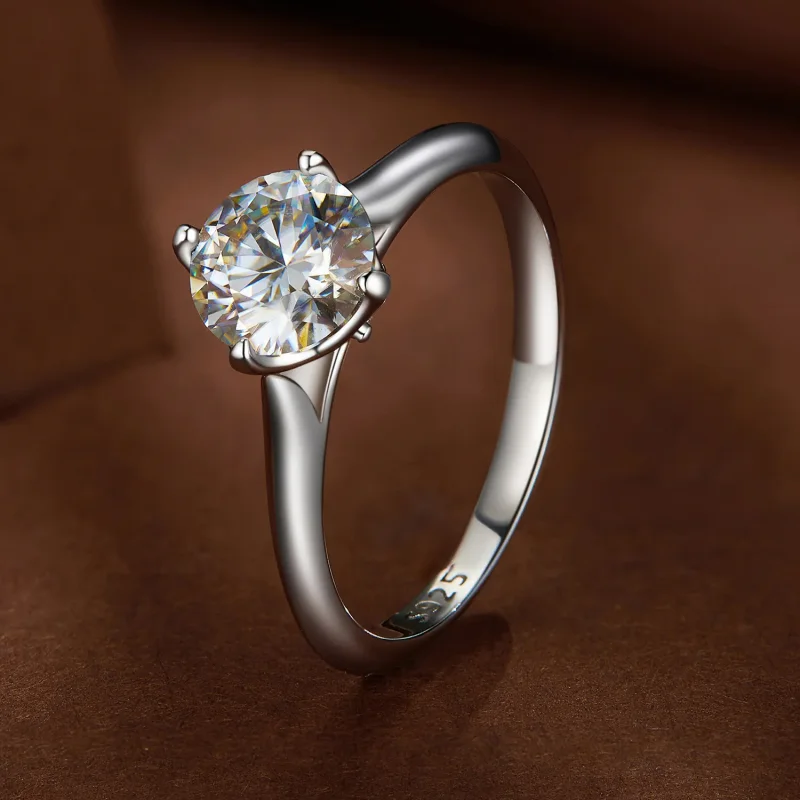 (image for) Pandora Style Engagement Ring with a stunning 1 Carat Moissanite - MSR033 - View 2