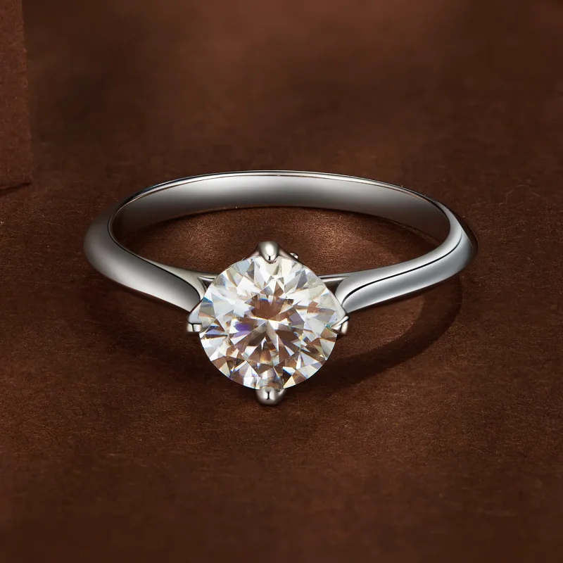 (image for) Pandora Style Engagement Ring with a stunning 1 Carat Moissanite - MSR033 - View 3