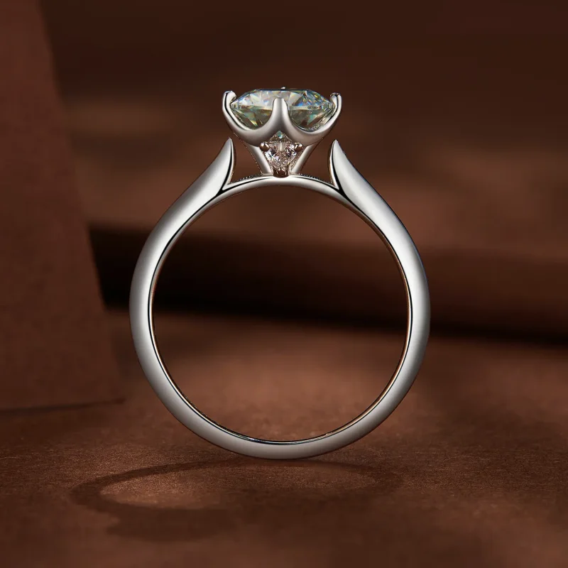 (image for) Pandora Style Engagement Ring with a stunning 1 Carat Moissanite - MSR033 - View 4