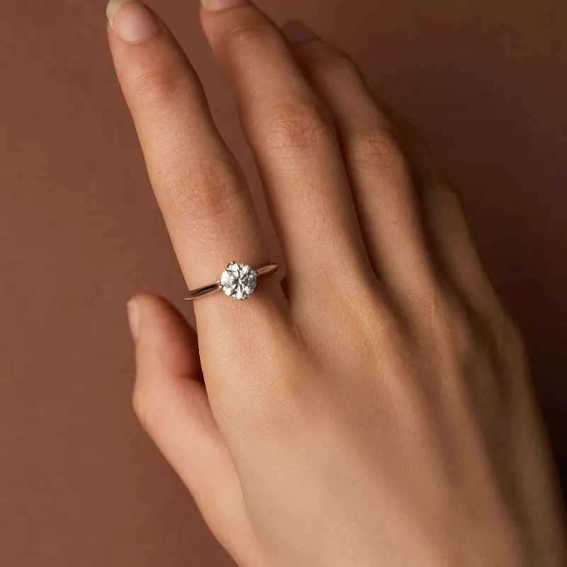 (image for) Pandora Style Engagement Ring with a stunning 1 Carat Moissanite - MSR033 - View 6