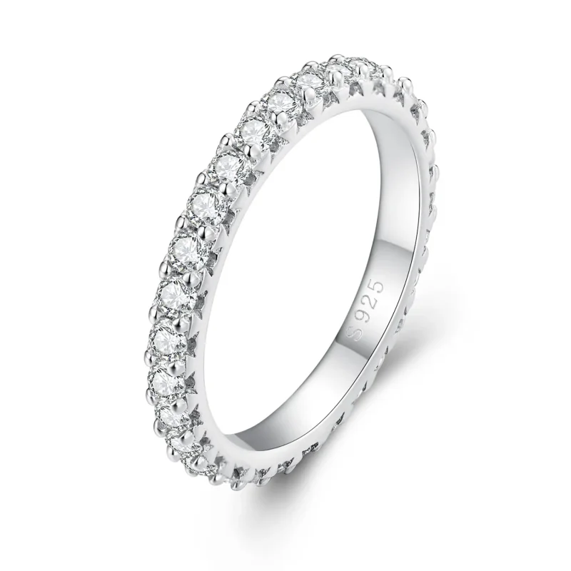 (image for) Pandora Style Fine Moissanite Diamond Ring - MSR028 - Product Image