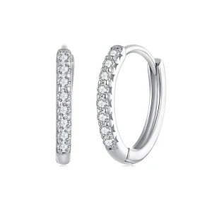 (image for) Pandora-style fine Moissanite hoops earrings - MSE022