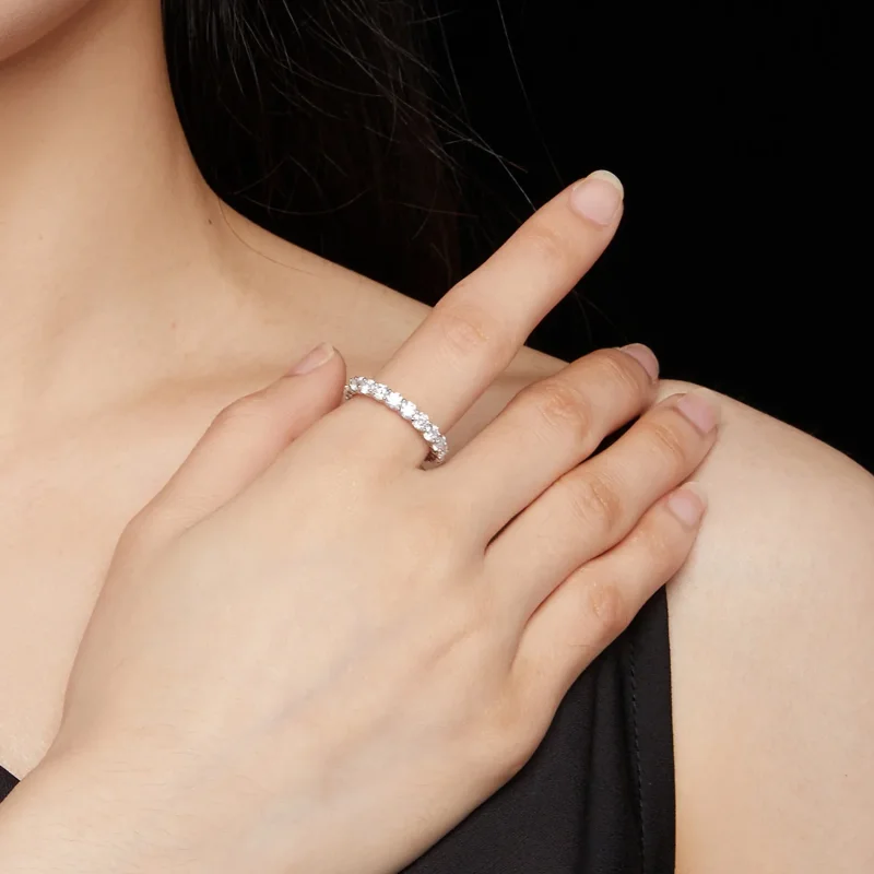 (image for) Pandora Style Fine Moissanite Ring - MSR029 - View 5