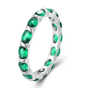 (image for) Pandora Style Full Pave Green Spinel Ring - BSR432