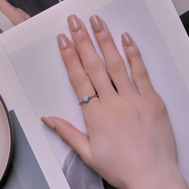 (image for) Pandora Style Heart-Shaped Open Ring - SCR927 - View 4