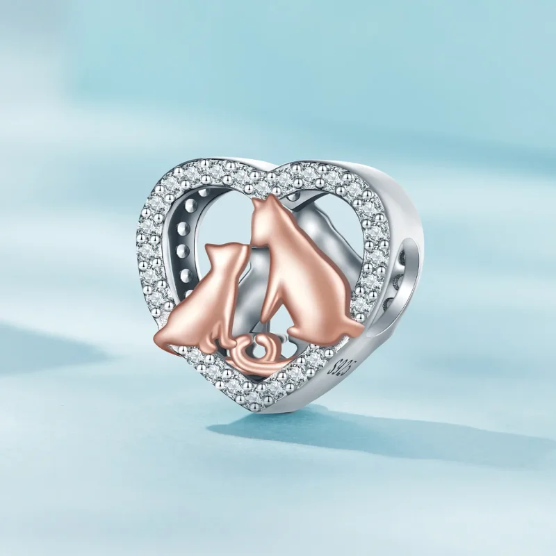 (image for) Pandora Style Kiss The Cat Charm - SCC2517 - View 2