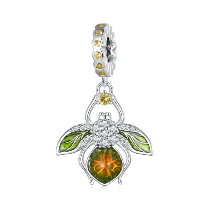 (image for) Pandora Style Lemon Bee Pendant Charm - BSC882 - Product Image