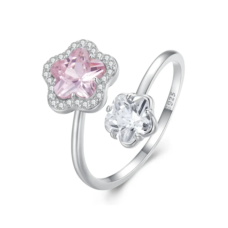 (image for) Pandora Style Little Flower Open Ring - BSR439 - Product Image